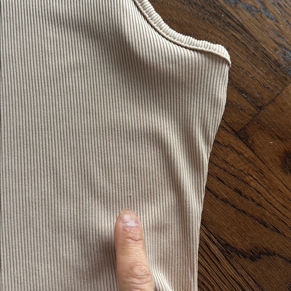 SHEIN Nude Ribbed Sleeveless high neck Bodysuit - Picture 5 of 16